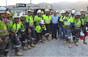 Former President Otto Perez Molina with Tahoe Resources Employees in Guatemala. Source: Tahoe Resources